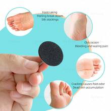 hytoos 50pcs/Can Replacement Sandpaper 25mm Foot File Refill Pads Nail Care Salon Callus Remover Tool - Multicolor - View 5