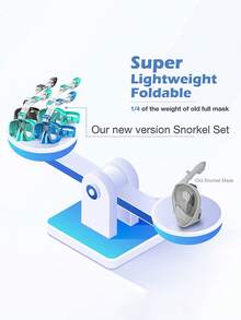 Half Face Snorkeling Mask, Foldable Dry Type Multifunctional Snorkel Mask With 180 Degree Full Vision, Anti-Fog Anti-Leak, Camera Mount, Suitable For Adults, Beach Essentials, Beach Accessories, Pool Float - View 7