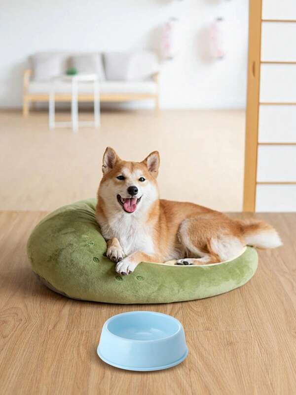 1pc Pet Bowl, Easy To Clean Pet Supplies, Dog Utensils, Plastic Cat Food Basin, Colorful Cat Bowl