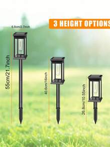 2pcs Upgraded Solar Path Lights Outdoor - IP65 Waterproof Auto On/Off, Warm White LED Landscape Lighting For Garden, Lawn & Sidewalk. Solar Garden Lights With Enhanced Brightness (Energy Efficient & Easy Install)