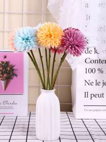 10pcs Simulation Small Dandelion Decorative Bouquet, Ping Pong Daisy Decorative Flower Arrangement, Colorful And Dynamic Simulation Dandelion Flower Ball, Rustic Home Decoration, Garden Flower Decorations, Photography Props, Suitable For Home Living Room Bedroom Kitchen, Weddings, Hotels, Restaurants, Company Reception, Campus, Dormitory