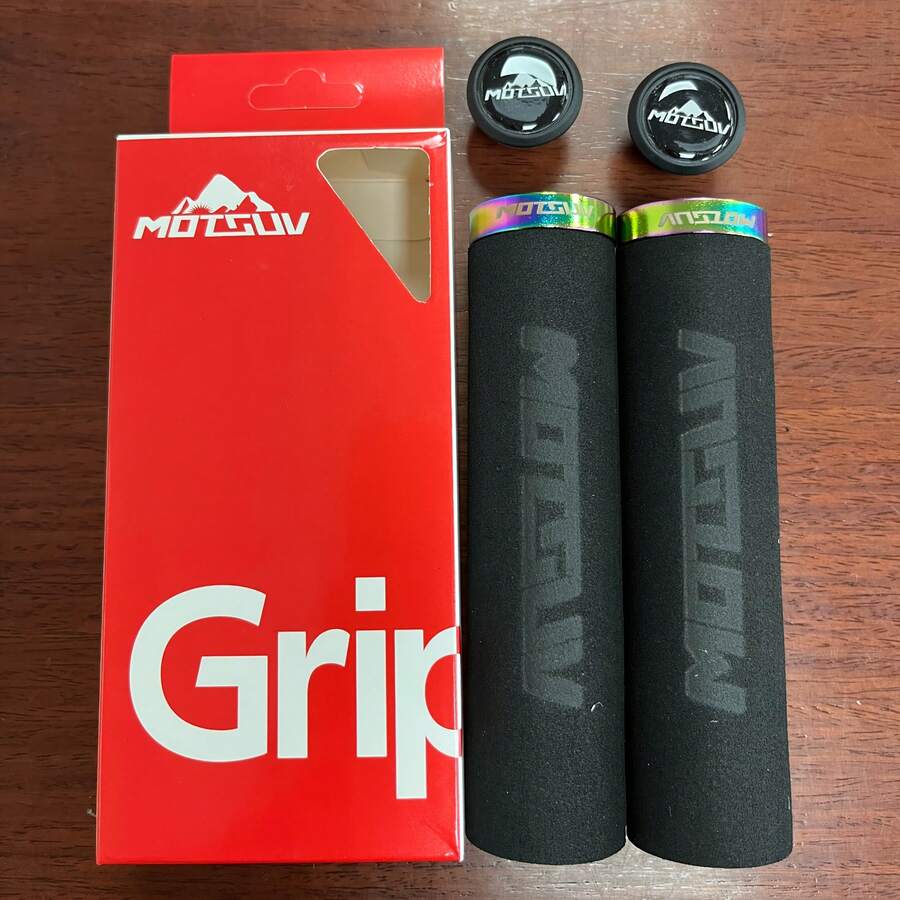 碳纤维图案公路自行车车把带，防滑吸汗自行车和固定齿轮车把带，带绑带 - 彩色 - 查看 1