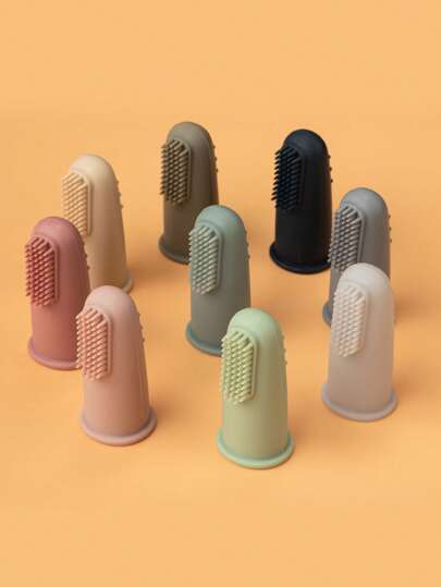 3 pezzi Spazzolino da dito in silicone morbido per bambini, spazzolino per denti e igiene orale per neonati e bambini in silicone