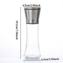 1/2 套高级不锈钢海盐和胡椒研磨器 - 可调节陶瓷 - 高玻璃盐和胡椒瓶 - 厨房胡椒研磨器和盐研磨器，