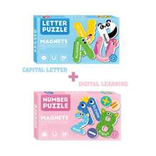 A Box Of Refrigerator Magnet Puzzles, Alphabet Poster,Magnetic Alphabet Letters,Animals, Fruit Stickers, Suitable For Preschool Enlightenment Toys, Good Gifts For Children At Home, Birthday Gifts,Magnet Toy