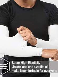 1 Pair Unisex UV Protection Arm Sleeves, Breathable For Outdoor Activities, Cycling, Running, Hiking - Multicolor - View 4