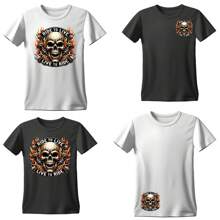 1pc/2pcs/3pcs/Skull Clothing Patch Patch Cloth DIY A-Level Washable Adhesive Cloth Heat Transfer Printing Cloth Women's/Men's T-Shirt Backpack Pillow Decoration Badge Label Baseball Hat Backpack, Etc. Available