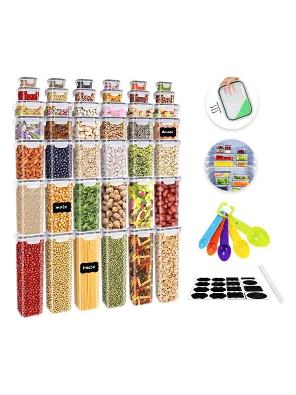 Recipientes Herméticos Almacenamiento Cocina Contenedor 42pz