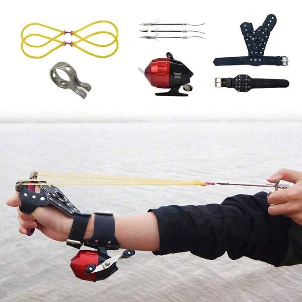 1 Set Outdoor Archery Slingshot Accessories, Hunting Fishing Slingshot Kits, Professional Shooting Practice & Competition Equipment