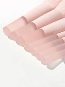 10pcs Pink Mini Makeup Brushes Set, Including Powder, Foundation, Blush, Eyeshadow, Concealer Brushes, Soft & Blendable, Great For Travel