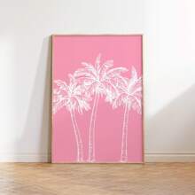 1/6pcs Pink And Blue Coastal Wall Art Picture Summer Bikini Prints Canvas Paintings Preppy Poster Vacation Beachy Decor For Bathroom, Living Room, Apartment Dorm Room Decor Umframed