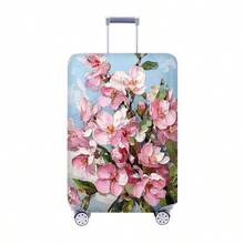 1件装弹力涤纶行李箱保护套 - 粉色樱花枝图案。这款耐用的行李箱保护套男女皆宜。户外度假和旅行必备。樱花图案保护套，耐用的行李箱保护套。 - 彩色 - 查看 13