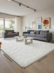 White Carpet Suitable For Living Room, Large Fluffy Bedroom Rug, Large Thick Soft Indoor Baby Carpet, Ivory Carpet For Boys And Girls Rooms, Dorms, Home Decor, Back To School