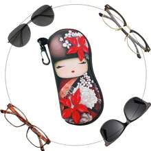 Portable Zipper Sunglasses Case, Rubber Zipper Eyeglasses Case - Portable Protective Glasses Case With Stand, Gender Reveal Party, Perfect For Birthdays, Weddings, Parties, The Perfect Gift For Colleagues, Friends, And Family, Back To School