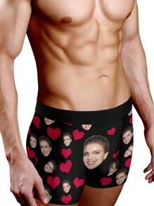 Custom Boxers Briefs For Men – Personalized Long Underwear With Face And Heart Design – Funny, Cute Valentine's Day Gift For Husband, Boyfriend, Or Him – Unique Customized Photo Underwear For Anniversary, Birthday, Or Holiday,Dawg,Colorful,Cute,Adorable,Contracted,Funny,Custom,Unique,Customized,Personalized,Ideal Gifts For Him,Ideal Gifts For Her,Boyfriend,Girlfriend,Family,Friends,Her
