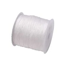 Corda de nylon de 50 m/rolo, tamanho 72, 0,8 mm, fio de nylon para tecelagem artesanal, para fabricação de joias, miçangas, acessórios para cordão de borla