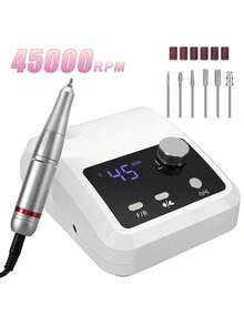 High Quality Electric Nail Drill Machine 45000 RPM Electric File HD Display Metal Manicure Pen Professional Nail Lathe Sander - EU C Type Plug(220-240V) - View 2