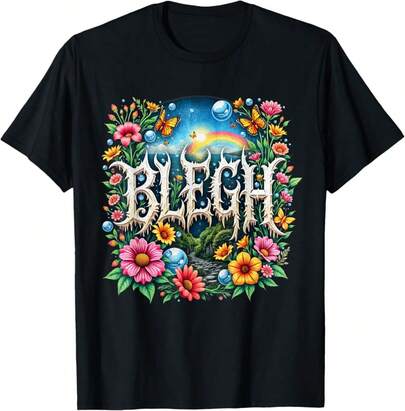 Cute Deathcore Design - Metalcore Blegh T-Shirt Gift For Son Gift For Grandpa Anniversary Gift For Wife Unisex Cotton Shirt,Men's Graphic Printed Crew Neck Short Sleeve T-Shirt,,Fall Clothes,Halloween Clothes