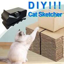 Cortador de tablero para rascar de gatos - Herramienta de corte de papel adecuada para tableros de rascar creativos DIY, regalo ideal para amantes de los gatos, herramienta para hacer cartón corrugado, excelente para proyectos de artesanía, juguete para raspar de gatos