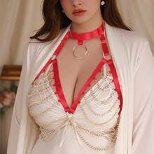 Women Sexy Lingerie Harness Breast Hollow Punk Adjustable Tops Body Cage Elastic Belts Strappy Cupless Bra Gothic Rave Festival Bralette Accessory Dance Party - Multicolor - View 8