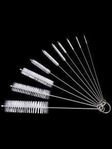 10pcs Reusable Straw Cleaning Brush Set, With A Maximum Extension Of 20cm For Long Straw Cleaning Brushes, Suitable For Drinking Straw Cleaning Brushes