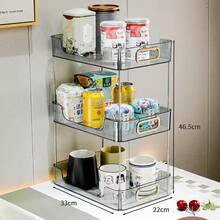NetHong Storage Makeup Cosmetic Perfume Rotating Organiser Stand Tier Shelf UK - 3 Tier Clear Cosmetic Makeup Holder Storage - View 4