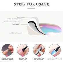 White Pearl Nail Powder,Mirror Effect Aurora Magic Pearlescent Nail Jewelry Glitter Powder Holographic Pigment, Symphony Mermaid Pearl Neon Ice Aurora Dust Nail Powder,DIY Nail Art Decorations - 白色1罐 - 查看 5