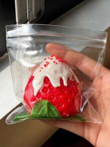 1 PIEZA Juguete exprimible de fresa simulada, alivio de estrés y diversión para trabajadores de oficina, estudiantes, perfecto para fiestas de todas las edades y regalos de cumpleaños, juguetes, rosa, juguete, juguetes portátiles de fidget squeeze para tu escritorio y en movimiento, regalos ideales para fiestas, pequeños adornos con regalos divertidos, regalo de Navidad, recuerdos de fiesta, relleno de bolsas de regalo, premios para el aula