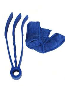 1pc Removable Air Conditioner Outlet Cleaning Brush, Blue Plastic Handle Multi-Purpose Dust Cleaning Tool For Air Outlet Gaps - Blue - View 7