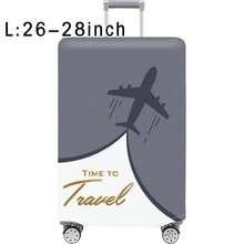 飞机图案行李箱套弹性旅行箱套防尘适用于 18 至 32 英寸学校用品返校用品大学宿舍学生旅行行李套行李箱保护套假期旅行必需品旅行配件学校包学校配件