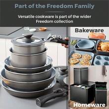POSH  Freedom   7 Piece Cookware Set With Ceramic Coating, Stackable Design And Detachable Handle, Graphite, Aluminium, Black - Cerasure 7pc Cookware Set - View 9