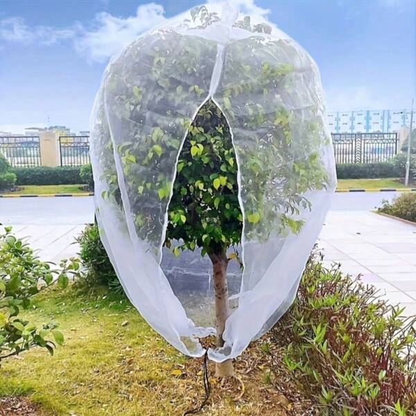 PE Fruit Tree Protective Mesh Bag With Zipper And Drawstring - Suitable For Birds, Pests And Deer In Apple Trees And Blueberry Bushes - Insect And Cicada Protective Mesh