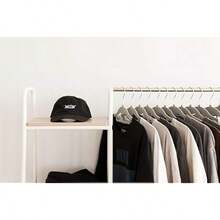 Bedroom Storage Metal Clothes Rack Wardrobe With Shelf Coat Rack 1 Level White Dressing Clothes And Shoes Entrance Easy Assembly PI-B5M - White1 - View 6