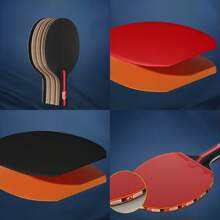 1 Set Ping Pong Paddle Set For Beginners And Advanced Players -2 Premium Quality Rackets And 3 Balls - Ideal For Professional Tournament Play (Blue Spong And Orange Sponge Is Shipped Randomly)