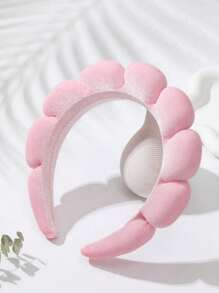 1/2/3 piezas Diadema de terciopelo + 2 piezas Banda para la mano para spa, cuidado de la piel, maquillaje y peinado, de vuelta a la escuela