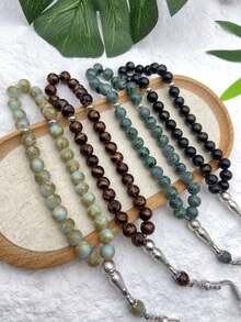 10mm 33pcs Black Glass Bead Tasbih Prayer Bracelet, Suitable For Daily Prayers - Multicolor - View 7