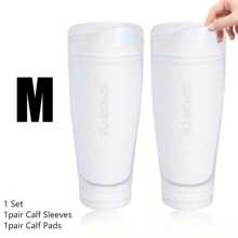 1 Set - 1pair Pocket Sock Calf Sleeves And Pads For Men & Women, Breathable & Elasticity, Knee Sleeve For Football, Soccer Players, Thick EVA Pads, For Height Above 95cm/37in, Black, White, Blue, Green, Orange, S/M/L,