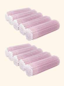 Pincel Aplicador Descartável, Microescovas, Varetas de Máscara para Cílios para Extensão de Cílios, Rosa, 50/100/200/400/600/800/1000 peças