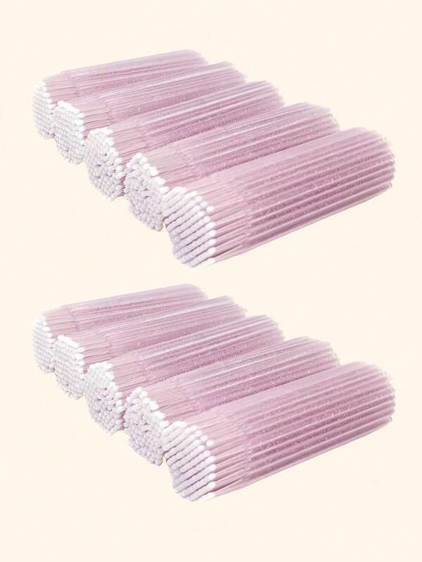 Pincel Aplicador Descartável, Microescovas, Varetas de Máscara para Cílios para Extensão de Cílios, Rosa, 50/100/200/400/600/800/1000 peças