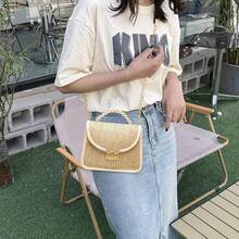 Personalized Embroidered Straw Shoulder Bag, Handmade Woven Crossbody Bag, Summer Beach, Bride Honeymoon Gift - Black - View 6