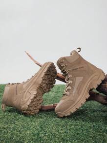 Men's Outdoor Hiking Shoes, Professional Training Shoes, Breathable Fabric Athletic Sneakers, Anti-Slip Outdoor Shoes, Boots, High-Top Boots, Outdoor Hiking Boots