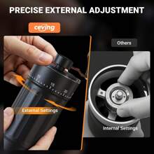 RAF Mini Manual Coffee Grinder With 40 Adjustable Settings, Portable Hand Coffee Bean Mill With 30g Capacity, Conical Burr Coffee Grinder With Crank For Travel, Camping, Office, Espresso, Pour Over, Etc