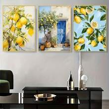 1pc/3PCS Wall Arts Posters Botanical Decorative Art Classic Modern Fruit Canvas Wall Art Set, Frameless Vertical Posters, Suitable For Home Offices, Bedrooms, Bathrooms, Kitchens, Classrooms - Indoor Landscape Themed Art Prints, Office Art Fruit Pattern Decorative Art Decoration, Wall Art Decoration Frameless/ With A Frame Coastal Decor Coastal Decor Beach Decor ,Wall Art With Frame