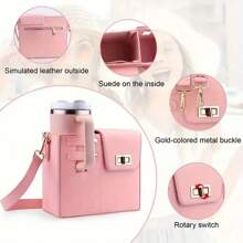 1 szt. Zewnętrzna przenośna butelka na napoje, kubek na wodę, torba na ramię, torba crossbody Commuter