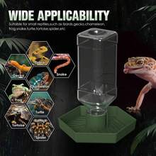 1pc Automatic Reptile Drinking Water Bowl, Suitable For Turtles, Geckos, Lizards, Reptile Water Feeder Plastic Dish - Multicolor - View 10