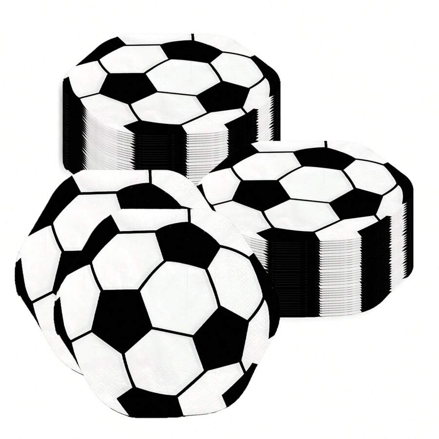 Football Shaped Napkin Disposable Football Party Napkin Sports Ball Napkin Football Dinner Tableware Set Unfolded Football Tableware Napkin, Suitable For Sports Party Supplies