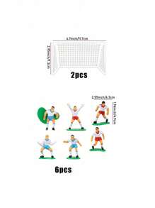 14pcs Football Cake Toppers - Football Player Cake Decorations For Football Themed Birthday Cakes And Parties,Christmas