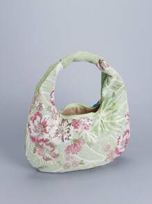 Nuevo bolso de mujer de media luna bordado con lentejuelas,bolso de mano exquisito de flores de lentejuelas de moda,bolso de embrague de lentejuelas de moda simple,bolso de cena con brillo,adecuado para fiestas,bodas,regalos,cruceros,citas,vacaciones.(la posición del patrón se corta al azar)