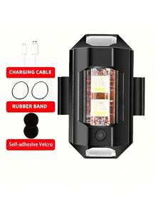 1pc Rechargeable 7-Color LED Flashing Warning Light, Motorcycle Night Riding Light, Multiple Lighting Modes, Suitable For Motorcycle, Car, Bicycle, Drone, Helmet Night