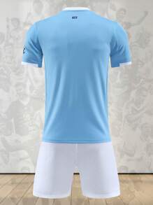 2025 Newest Blue Football Jersey Set – Customizable Training & Match Sportswear